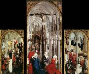 WEYDEN, Rogier van der Seven Sacraments Altarpiece Sweden oil painting artist